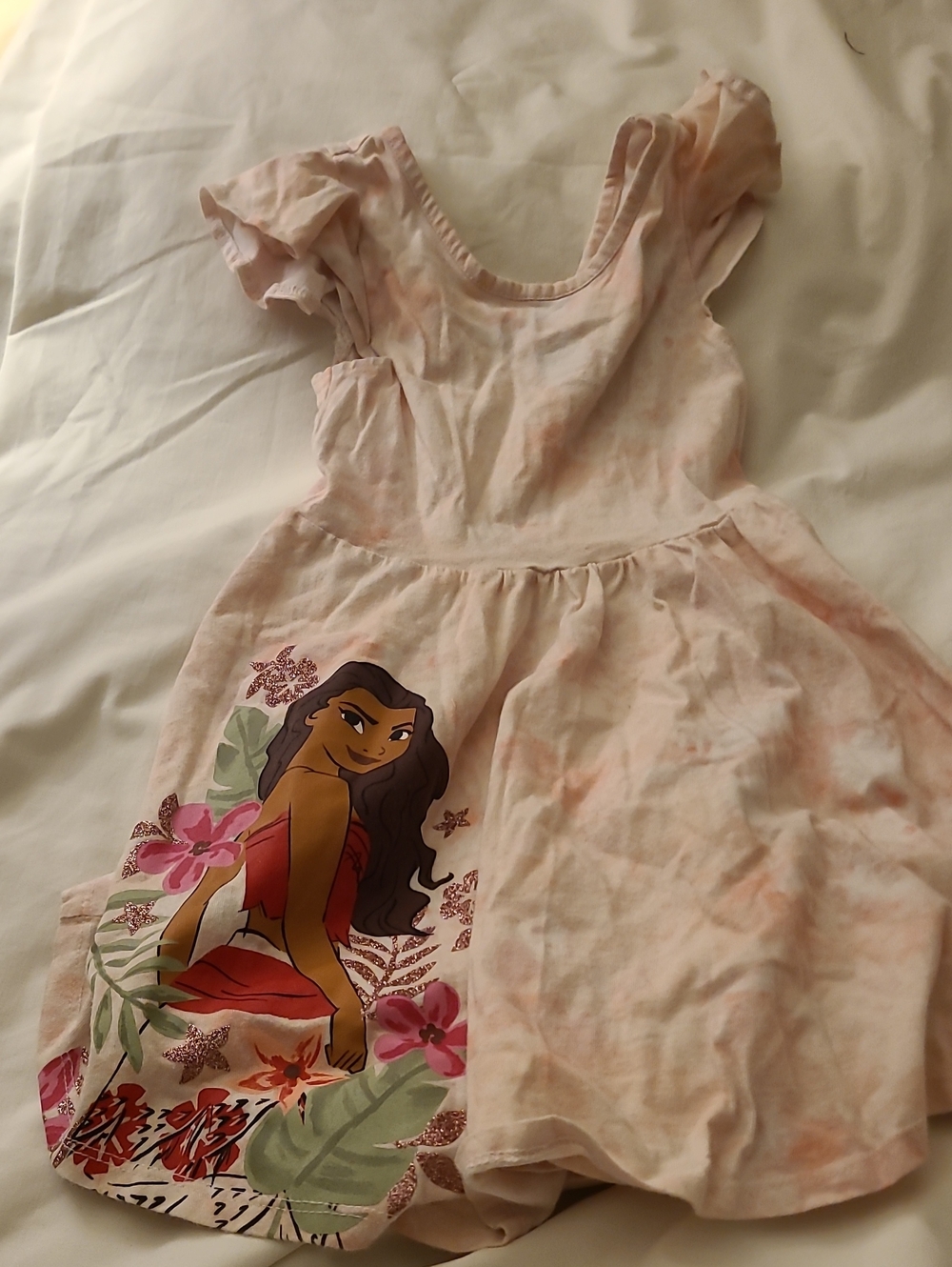 Disney Pink Tie-Dye Moana Character Dress